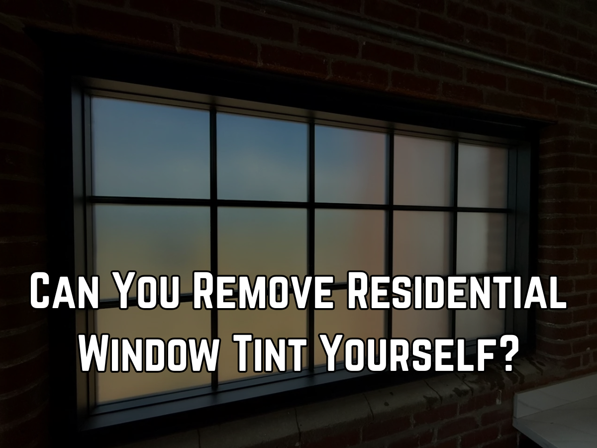 Can You Remove Residential Window Tint Yourself?